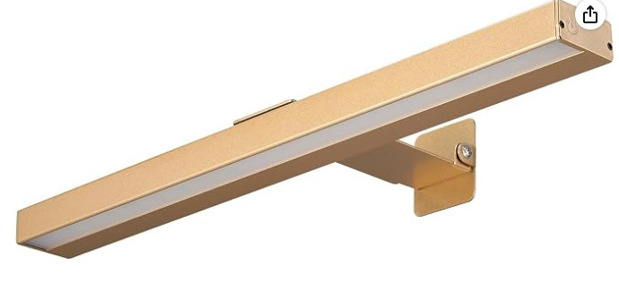 gold rectangular magnetic artwork light