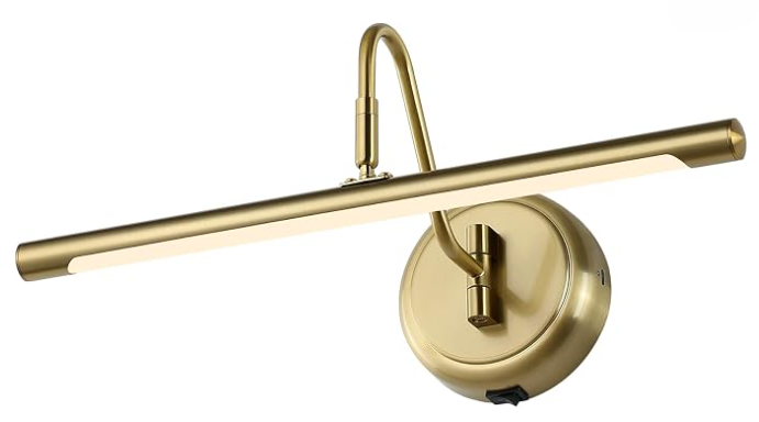 Arched shiny gold slim artwork light